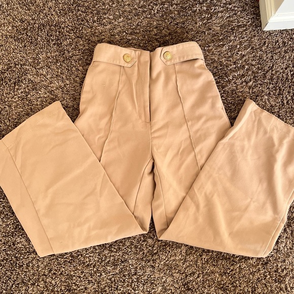 Zara Tan Wide Leg Trousers - Picture 1 of 5